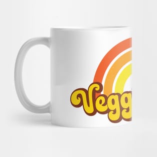 Veggie Vibes Retro Rainbow Orange Mug